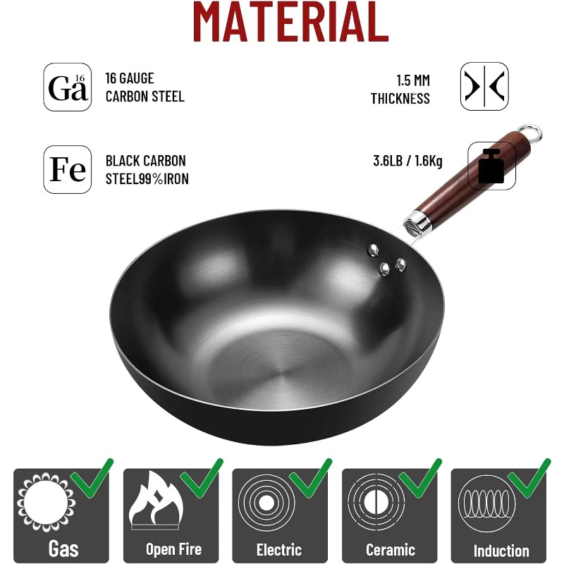 Flat Bottom Wok Pan 32cm Skill - Wok Electric Flat review and price