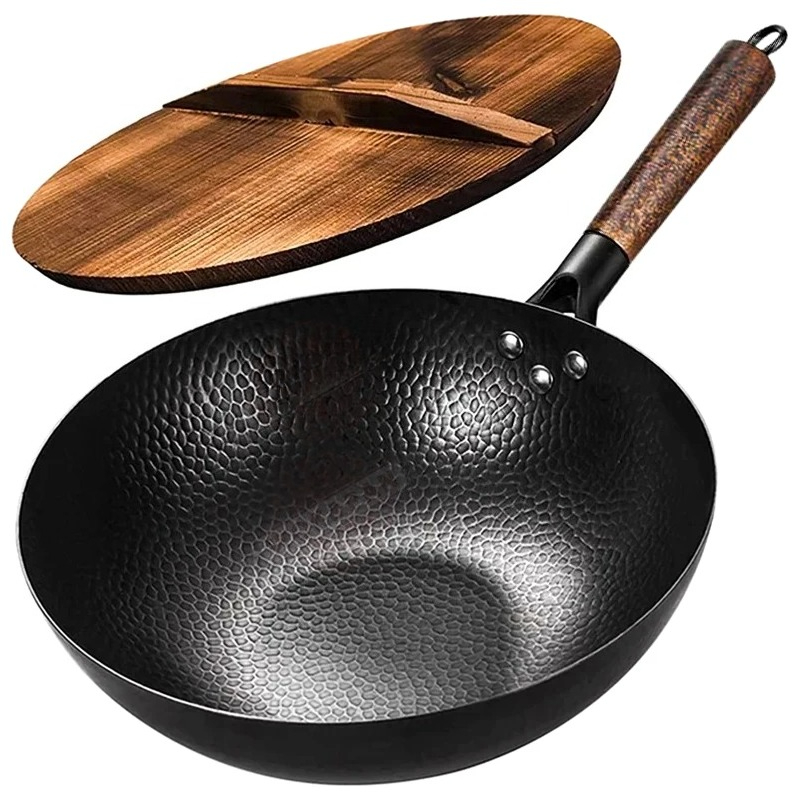 Carbon Steel Wok Pan 32cm Stir - Wok Electric Flat review and price