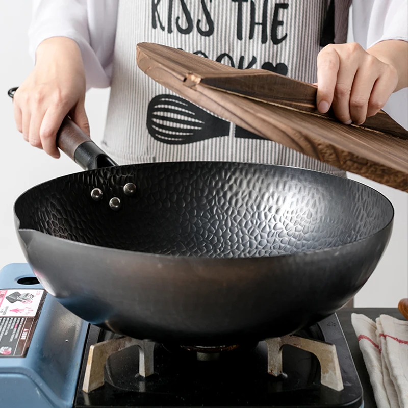 Carbon Steel Wok Pan 32cm Stir - Wok Electric Flat review and price