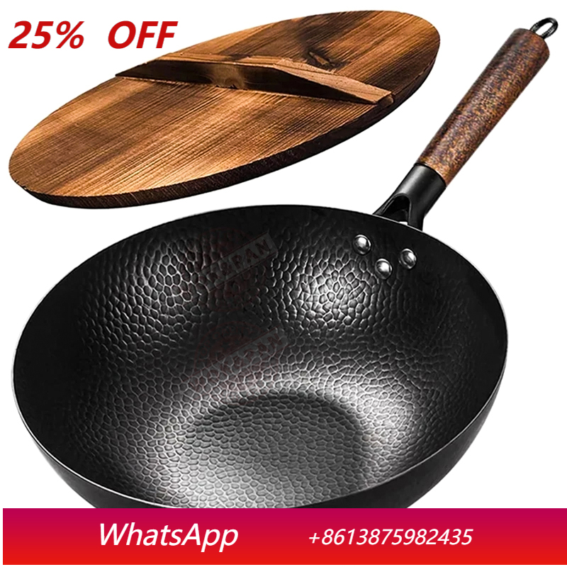 Carbon Steel Wok Pan 32cm Stir - Wok Electric Flat review and price