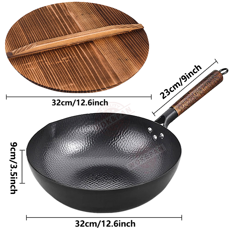 Carbon Steel Wok Pan 32cm Stir - Wok Electric Flat review and price