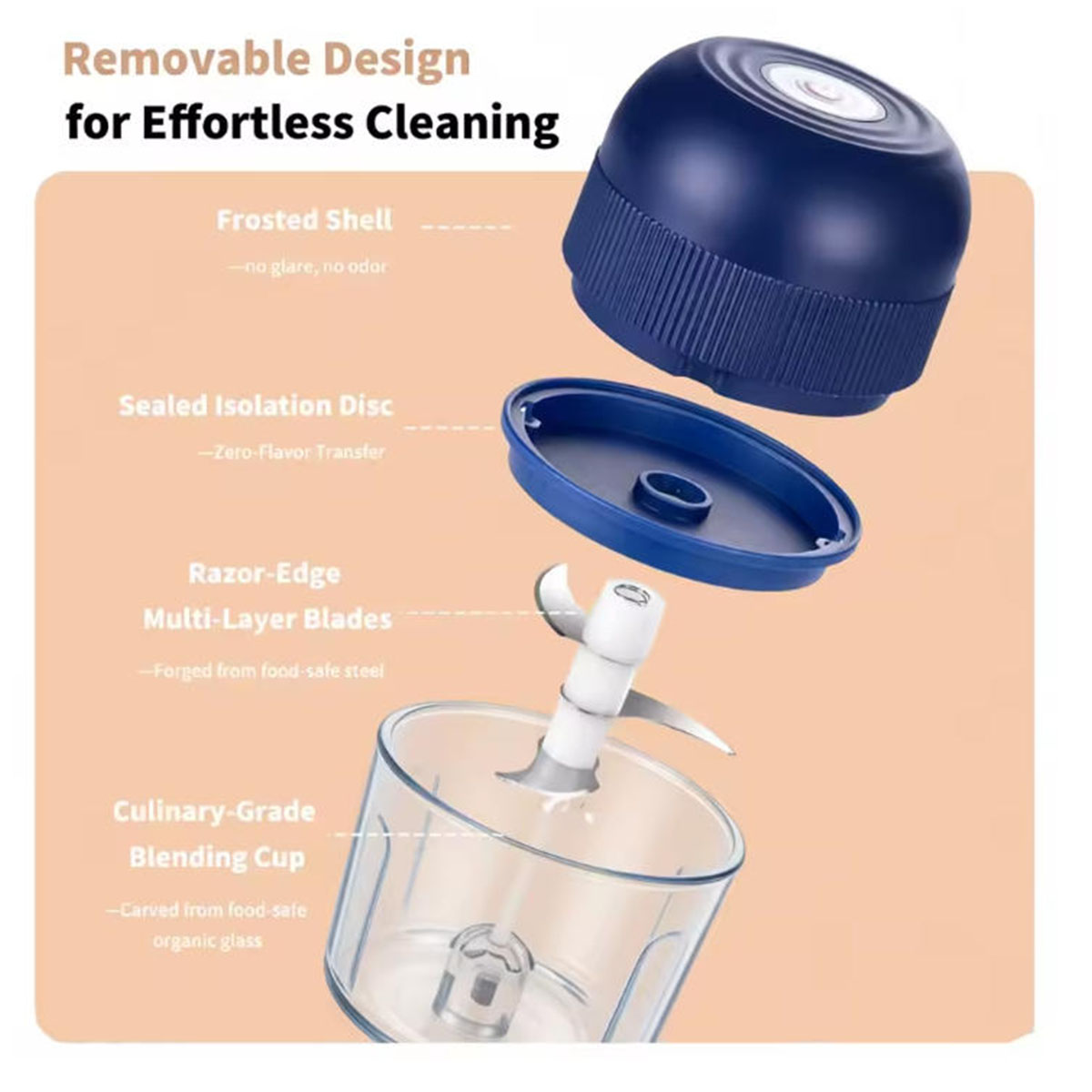1PC Electric Garlic Chopper Mi - Kitchen Appliances Restaurant review and price