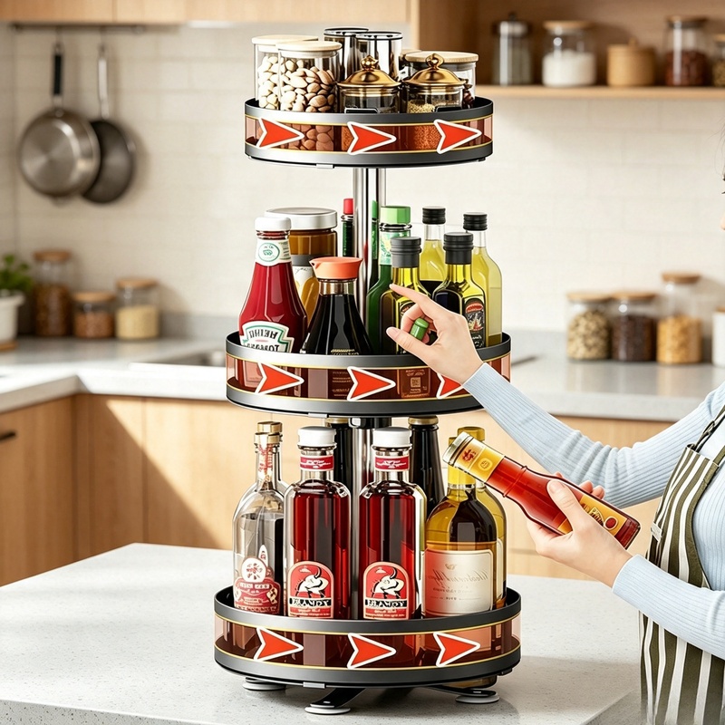 360° Degree Rotatable Spice Tu - Kitchen Appliances Storage review and price