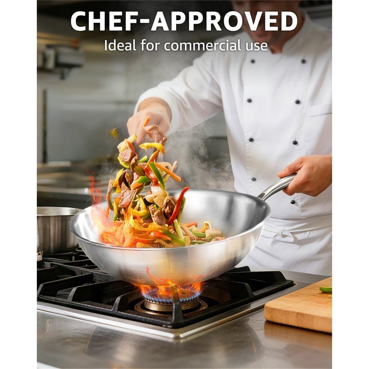12 Inch Tri-Ply Stainless Stee - Wok Electric Flat review and price