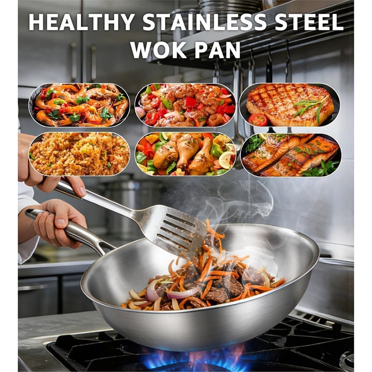 12 Inch Tri-Ply Stainless Stee - Wok Electric Flat review and price