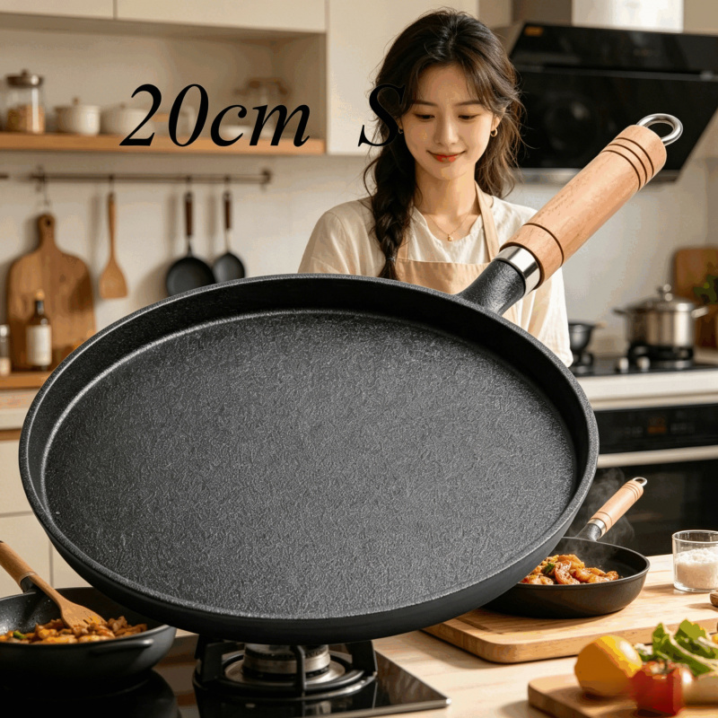 20cm Cast Iron Skillet Wooden  - Electric Griddle Pancake review and price