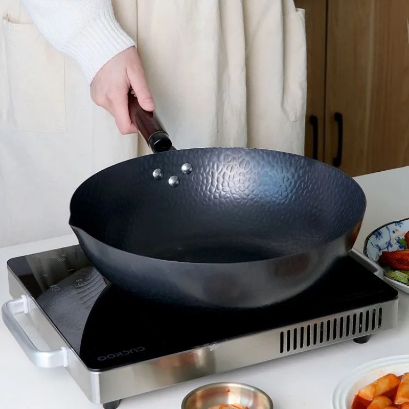 Carbon Steel Wok Pan 32cm Stir - Wok Electric Flat review and price
